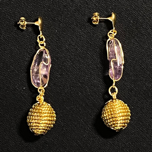 Boucles d'oreilles B-94 améthyste