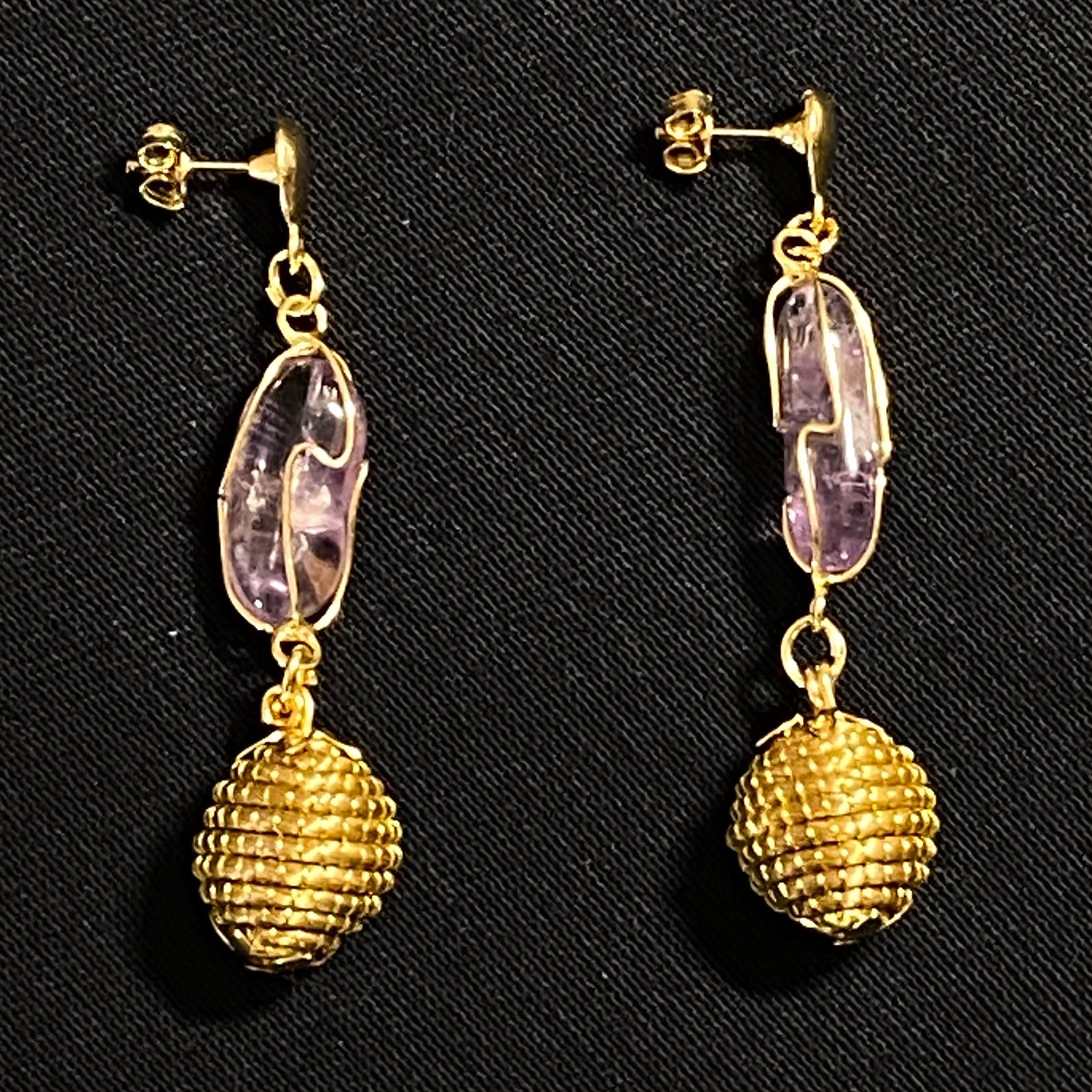 Boucles d'oreilles B-94 améthyste