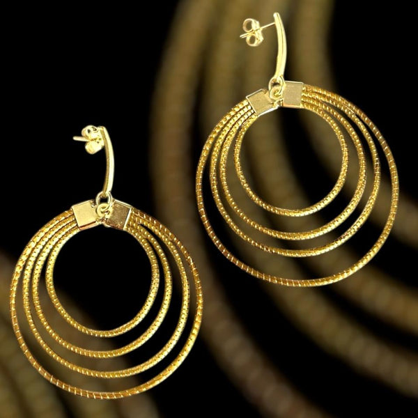 Boucles d'oreille B-07 - 4 cercles