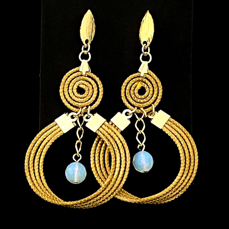 Boucles d'oreille B-40 Pierre de lune