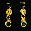 Boucles d'oreilles B-83  Quartz vert