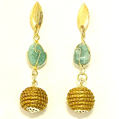 Boucles d'oreilles B-94 aventurine