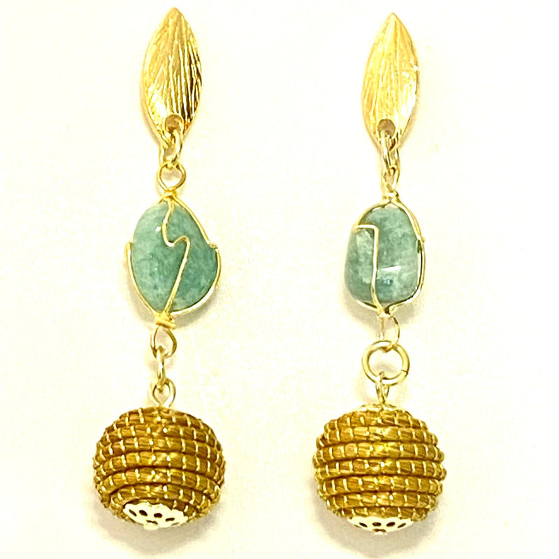 Boucles d'oreilles B-94 aventurine