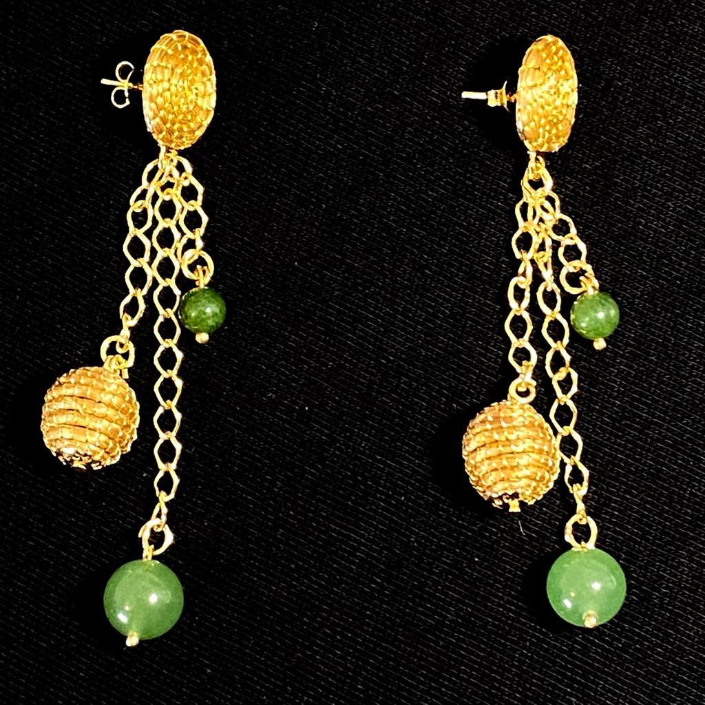 Boucles d´oreilles B-31 pierre Aventurine