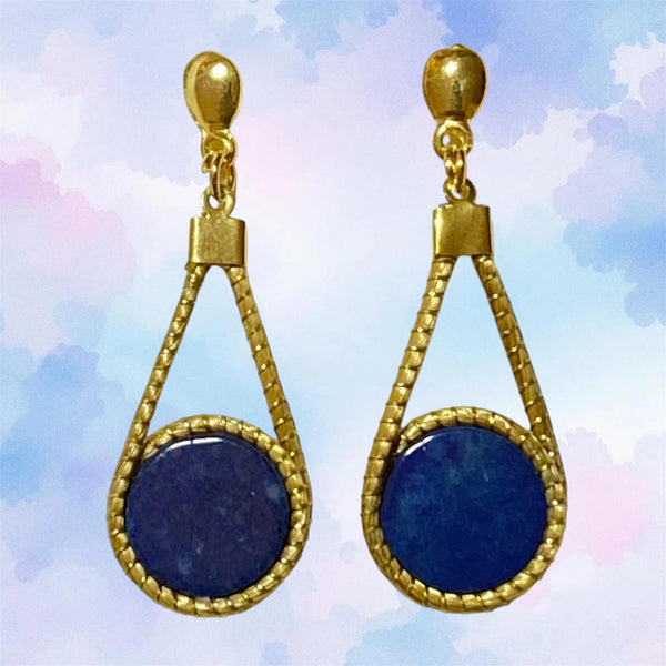 Boucles d'oreilles B-34 Quartz bleu