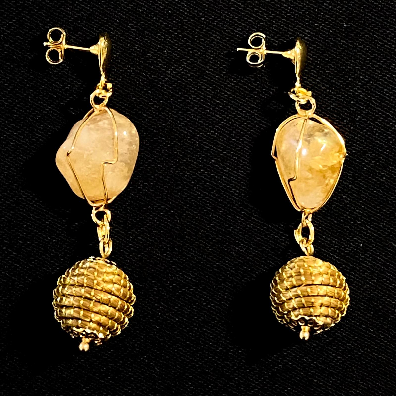 Boucles d'oreilles B-94 citrine