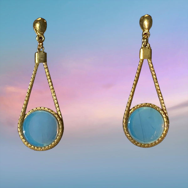Boucles d'oreilles B-34 pierre de lune
