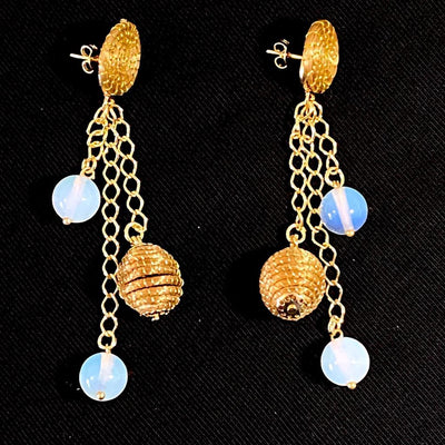 Boucles d´oreilles B-30 pierre de lune