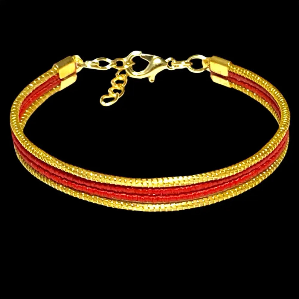 Bracelet fin P-01 rouge en or végétal – ART NATURE SIRET 329741961