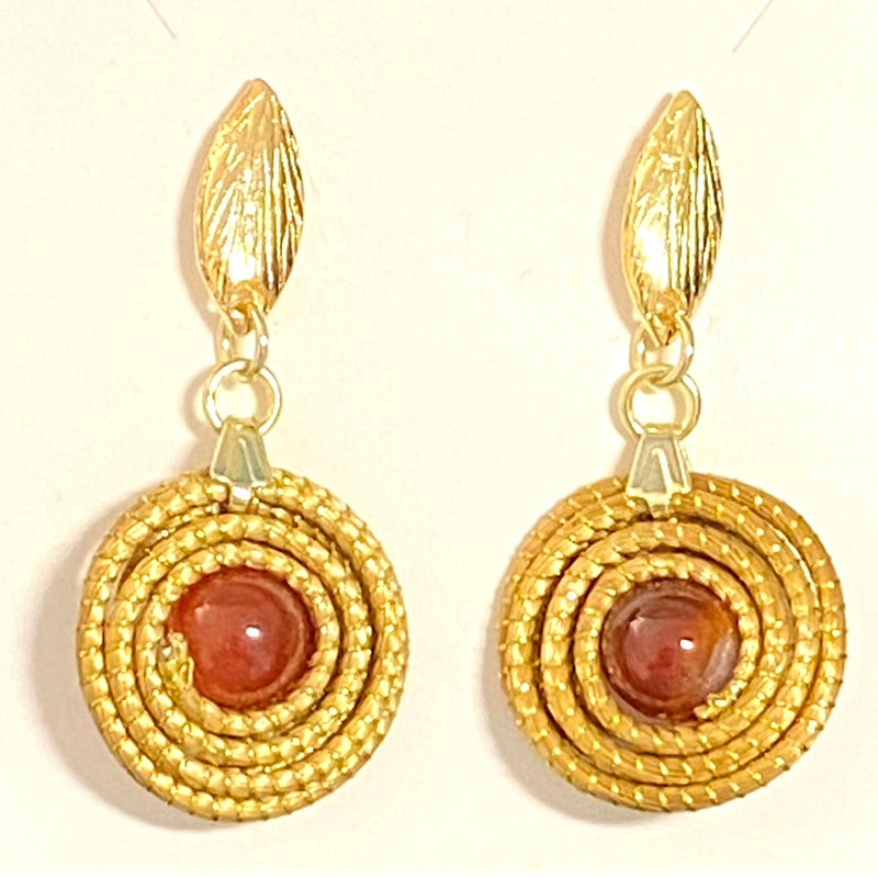 Boucles d'oreille B-82 agate de feu