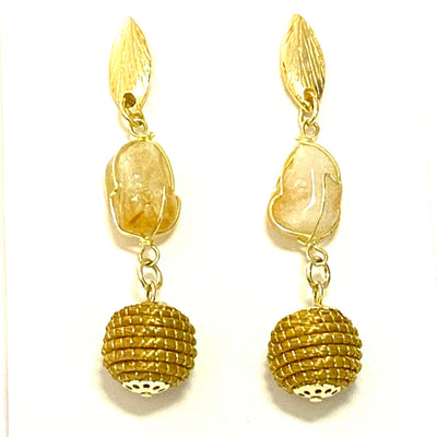 Boucles d'oreilles B-94 citrine