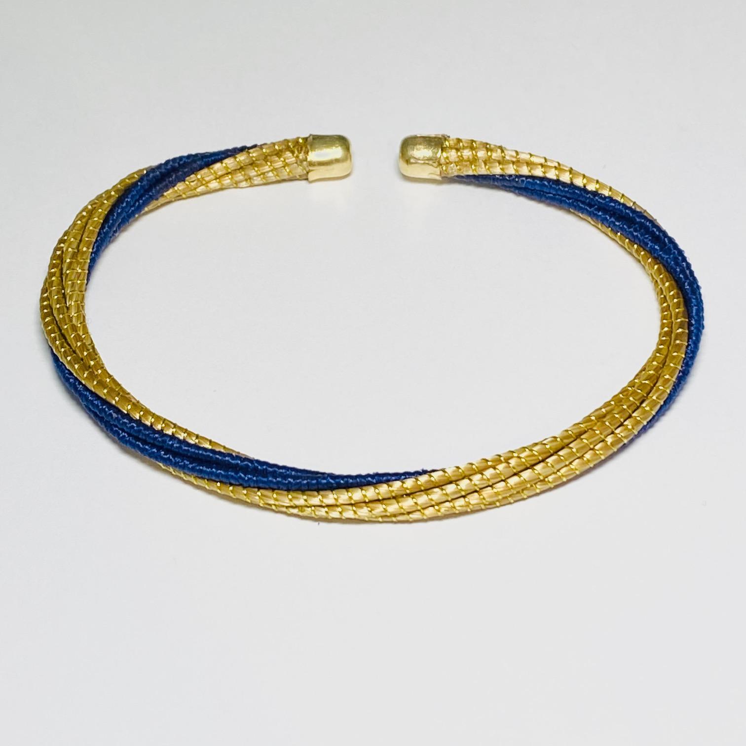 Bracelet P-20 or et bleu marine