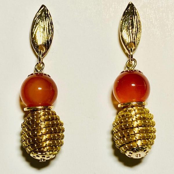 Boucles d´oreilles B-24 agate de feu